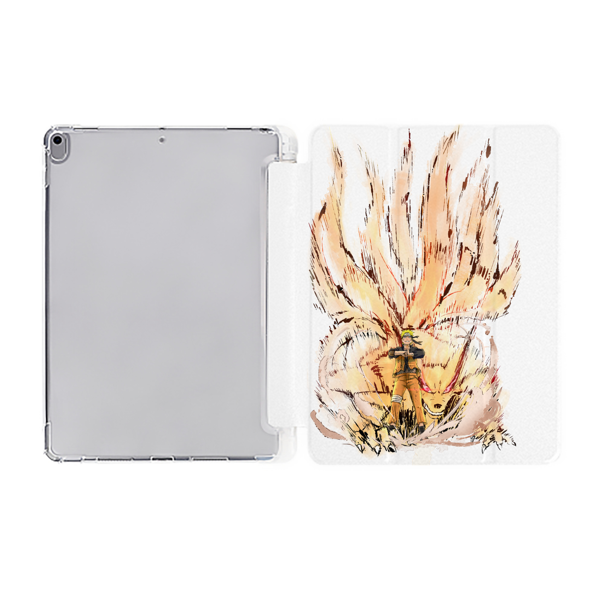 （画像用） NARUTO -ナルト- うずまき ナルト Uzumaki Naruto IPad ケース ペン収納付き 三つ折りスタンド PUレザー×シリコン 対応機種9.5/10.5/10.9インチ